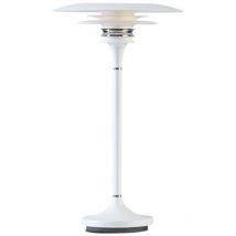 Diablo DaVinci 20cm Moderna Lámpara de Mesa Plana Blanca, Cable de Encendido 1x G9