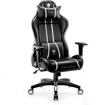 X-One 2.0 Gaming Stuhl Computerstuhl ergonomischer Bürostuhl Gamer Chair Schreibtischstuhl Schwarz-Weiß - Normal Size - Diablo