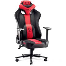 Diablo - X-Player 2.0 Gaming Stuhl Computerstuhl ergonomischer Bürostuhl Gamer Chair Schreibtischstuhl Stoffbezug Karminrot-Anthrazit - Normal Size