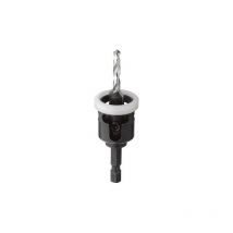 Diager - Kit para cubiertas de madera - Fresa 45° + tope de profundidad + 3 brocas Ø4 + llave de montaje - 902D04