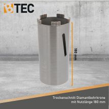 Btec - Diamant Bohrkrone M16 Aufnahme Nutzlänge 180 mm ø 62 mm