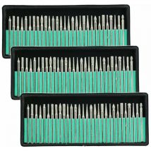 Diamant Burr Bits Percer Verre Métal Gemme pour Dremel Meulage Outil Rotatif, 90 Pcs 1/8-inch (3 mm)