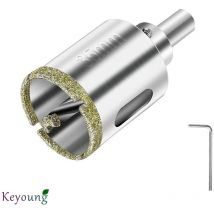 Diamant Lochsäge mit Zentrierbohrer, 35mm Diamantbohrer Glasbohrer mit Diamant-Beschichtung, Diamant Hohl-Bohrkrone Fliesenbohrer für