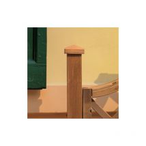 Marca - Cache poteau diamant en pin impre'gne' 7x7 cm accessoire pour poteaux clotures panneaux grillage's