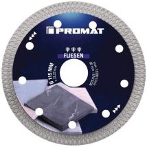 Promat - Diamanttrennscheibe fliesen pro x ø 115 mm Bohrung 22,23 mm Segmenthöhe 10 mm Segmentstärke 1,4 mm