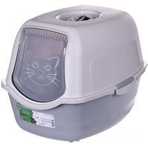 Diamentiq baila blanc/gris clair - bac à litière pour chat