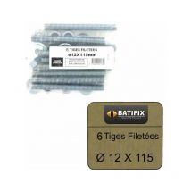 Diametro Confezione da 6 Barre filettate M12 Batifix 12 x 115 millimetri