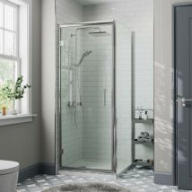 800 x 800mm Framed Hinged Shower Enclosure Door Side Panel Walk-In 8mm Glass