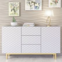 Olivia Furniture - Diamond Luxe Sideboard 140cm - White