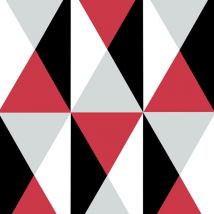 YÖL - Diamond Red Wallpaper Geometric Triangles Retro Burgundy Black Grey Textured