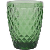 Diamond Vert – 6 gobelets en verre teinté – 22 cl – Mobilier d'intérieur – Verre à eau