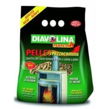 Pellet spazzacamino Diavolina 1,5 kg – Pulizia stufe a pellet – Formula a base di mais – Sacco da 1,5 kg