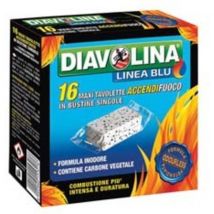 Diavolina - accendifuoco lignite - conf. 16 tavolette maxi 16 pezzi