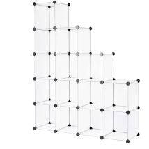 Dibea - Scarpiera Modulare In Plastica, Con 16 Scomparti, 30 X 30 Cm