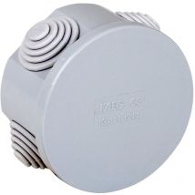 Dichter abzweigkasten mit druckdeckel rund Ø80x40mm mit 4 kabelverschraubungen IP44 FAEG - FG13402