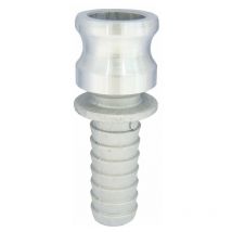 ALE020 Camlock tipo e, in alluminio, flessibile male-serrated Shank, 3/10,2 cm x dn 20 - Dicsa