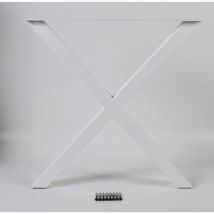 Tischbein X-Form weiß Maße (l x b x h) 71,0 x 70,0 x 10,0 cm Tischbeine - Dieda