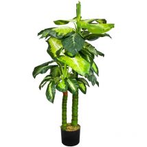Decovego - Dieffenbachia Plante Arbre Artificielle Artificiel Plastique 110cm Domaine Interne