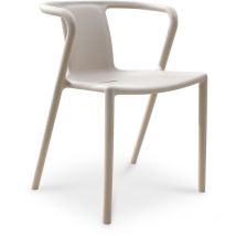 Diego - Stapelbarer Gartensessel aus sandfarbenem Polypropylen - city garden