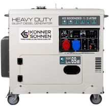 Könner&söhnen - Diesel Generator 7500 w (400 v) / 6500 w (230 v), ats, avr, vts