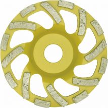 Diewe - Diamant Trockenschleifteller New Fan Cup Gelb 125 x 22 x 22.23 mm