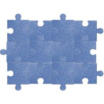 12-teiliges Puzzle-wanddekoration, 3d-wandaufkleber Aus Filz, Vollflächig Klebende, Schalldämmende Filzplatte, Himmelblau, 20 X 30 Cm
