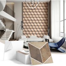 Set Mit 12 Schallschutzpaneelen Aus Polyesterfaserfilz, Wanddekoration, Kamelfarben, 30 X 30 Cm, Mit Kleberückseite