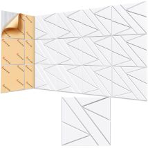 12-teiliges Set Selbstklebender Schallschutzwandpaneele, Hochdichte Schallschutzwandpaneele, Weiß, 30 X 30 Cm (kleberückseite)