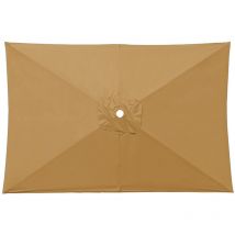 Sientice Ersatzdach Für Rechteckigen Sonnenschirm, Ersatzdach Für Terrassenschirm, Ersatzdach, Khaki, 2 X 3 Meter