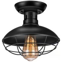 Einbauleuchte Im Retro-stil, Flurleuchte, Balkonleuchte, Schwarz, Ohne Leuchtmittel, 220 V, E27-fassung