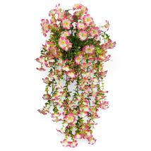 8-teilige Künstliche Ackerwindengirlande, Künstliche Blumen, Realistisches Hängegrün, Rosa