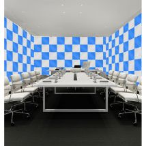 12-teiliges Set Schalldämmender Baumwoll-brandschutzplatten, Schalldämmung Und Schallabsorption Für Innenwände, 30 X 30 X 5 Cm, Blau, Schwer 