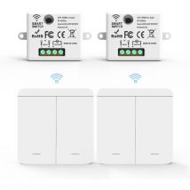Sientice Funk-schalter Ac85-265v, 433,92 Mhz Haussteuerung, Lichtsteuerung, Zwei Schalter + Zwei Controller