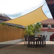 Rechteckiges Sonnensegel Für Den Außenbereich, 300 X 400 Cm, Uv-schutz Mit Ösen, 90 % Schattierungsgrad, Für Terrasse, Balkon Und Garten