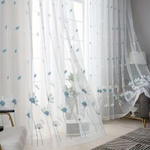 Zweiteilige Fenstervorhänge Im Landhausstil, Schlafzimmer-, Erker- Und Balkonvorhänge, Schlichte Dekoration, 132 X 213 Cm