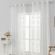 Einteiliger, Floraler Spitzenvorhang Im Europäischen Landhausstil Für Schlafzimmer, Erkerfenster Und Balkon, 140 X 260 Cm