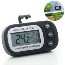 2stk Digitale Kühlschrank Thermometer Wasserdicht Mit Lcd Display, Max Min Speicherung, Aufhängehaken, Präziser Temperaturmesser Für Kühlschrank 