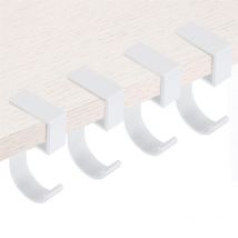 Fuleadture Schnellmontage-aluminiumhaken – Schreibtischorganizer Für Zuhause, Büro Und Studentenwohnheim, 4 Stück, Schwarz