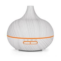 Diffuser, 400ML Essential Oils Aromatherapy Diffusers Wood Grain Humidifier Electric Ultrasonic Air Aroma Diffuser with 4 Timer, Cool Mist, Waterless