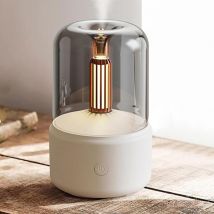 Diffuseur D'arômes aux Chandelles, Diffuseur D'arômes à Air Froid, Humidificateur d'air à Arrêt Automatique, Humidificateur d'air Portable pour