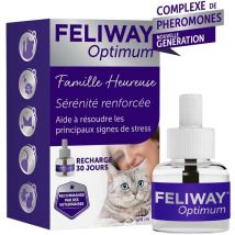Optimum - Recharge anti-stress pour Chat - Complexe de phéromones apaisantes - 30 jours - Fabriqué en France - Feliway
