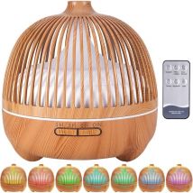 Diffuseur d'Huiles Essentielles,Humidificateur Ultrasonique Diffuseur Aromathérapie avec 7 Couleurs Lumières LED d'aromathérapie