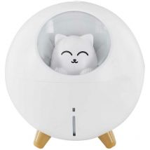Diffuseur de Parfum La Chaise Longue Led Chat VE12001 11 cm Blanc