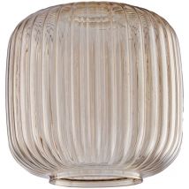 Diffusore In Vetro Soffiato Ambra Decoro Effetto Plisse'