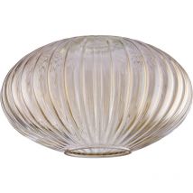 Diffusore In Vetro Soffiato Ambra Rigatura Effetto Plisse'