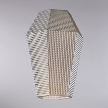 Belight - diffusore in vetro soffiato grigio specchiato con decoro in rilievo H.27 - Ø20