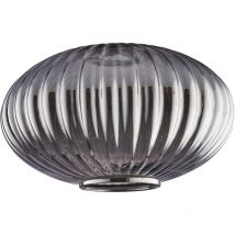 Diffusore In Vetro Soffiato Grigio Specchiato Rigatura Effetto Plisse'