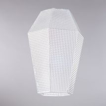 Belight - diffusore in vetro soffiato trasparente con decoro in rilievo H.27 - Ø20
