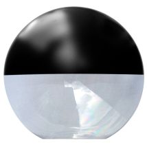 Soplás - Difusor esférico policarbonato incoloro pintado negro Ø500 Ø500