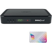 Digiquest - Q90 Récepteur satellite Labellisé Tivusat hd Carte Activée Chaines Italiennes